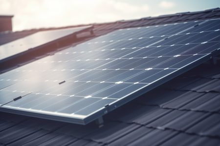 shining-solar-power-solar-panel-on-house-roof-with-sun